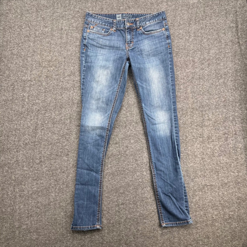 Mossimo Premium Denim Skinny Jeans Womens 4R Blue Medium Wash Low Rise Fit 4